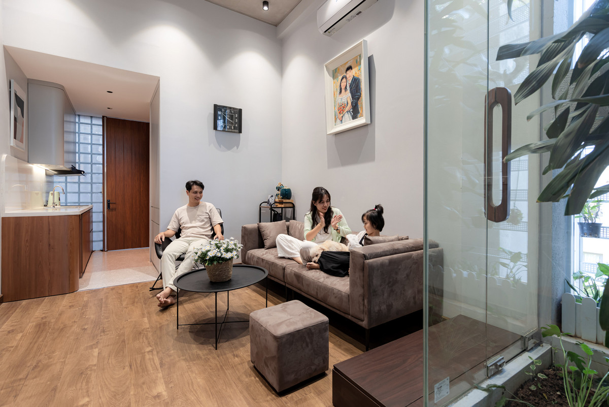 Tầng trên cùng được thiết kế là căn hộ đa năng 2 phòng ngủ. Nguồn ảnh: Vu Nguyen