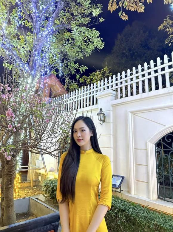 Tại khu vực sân vườn có một cây đào lớn.