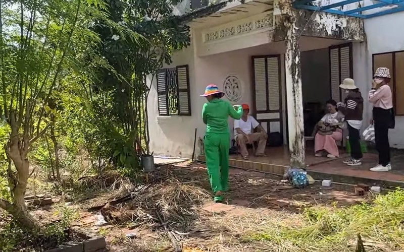 Khu vườn của gia đình MC Cát Tường toạ lạc ở huyện Long Hồ, Vĩnh Long. Ảnh chụp màn hình