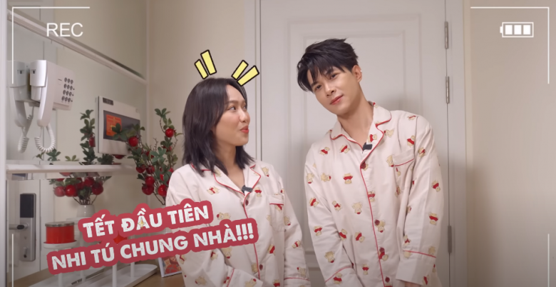 Sau đám cưới hoành tráng hồi tháng 10 năm ngoái, Diệu Nhi - Anh Tú chuyển về sống trong một căn hộ được trang trí theo phong cách tối giản. Ảnh chụp màn hình