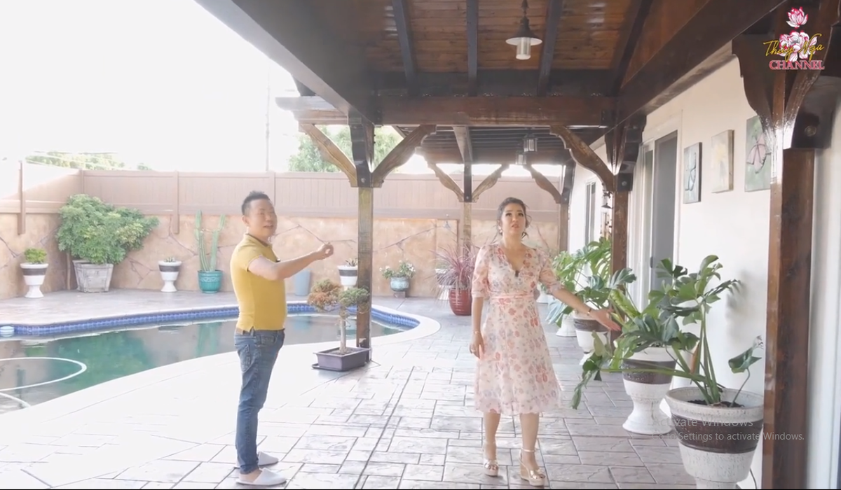 Phía sau nhà Hoài Tâm là một gian vườn rộng vài trăm mét vuông.