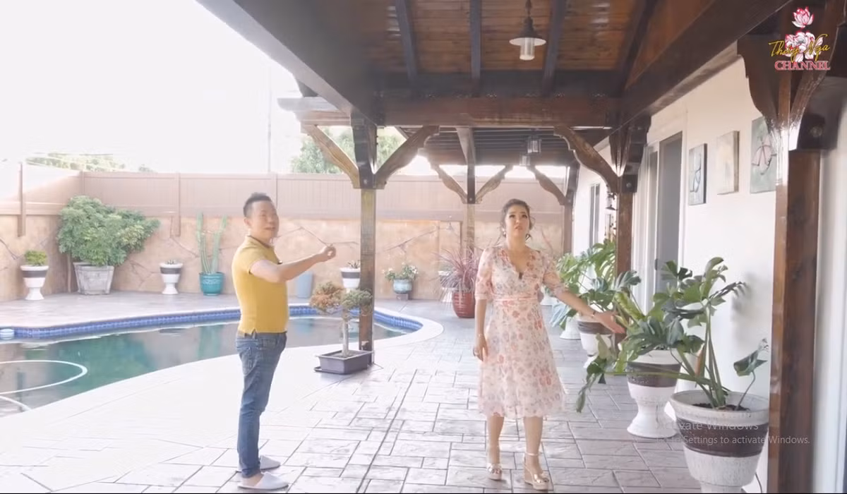 Phía sau nhà Hoài Tâm là một gian vườn rộng vài trăm mét vuông.