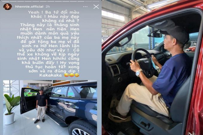Ngoài ra, Hoa hậu H'Hen Niê còn mua chiếc Ford Everest giá hơn 1 tỷ đồng tặng bố. Ảnh: Instagram