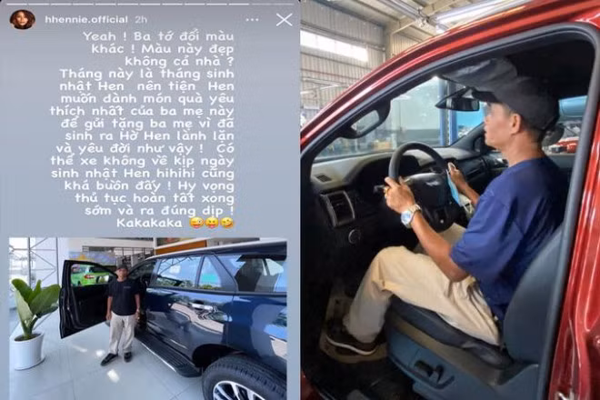 Ngoài ra, Hoa hậu H'Hen Niê còn mua chiếc Ford Everest giá hơn 1 tỷ đồng tặng bố. Ảnh: Instagram