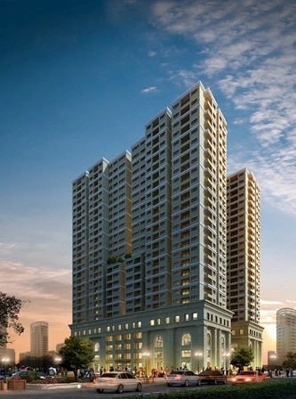 Một trong những dự án mang tính biểu tượng của Tập đoàn Hòa Bình là tòa Tháp quốc tế Hòa Bình. Dự án này được xây dựng từ năm 2004 – 2006 trên khu đất rộng 1.952 m2 tại số 106 Hoàng Quốc Việt, tổng mức đầu tư 26,1 triệu USD. Ảnh minh hoạ