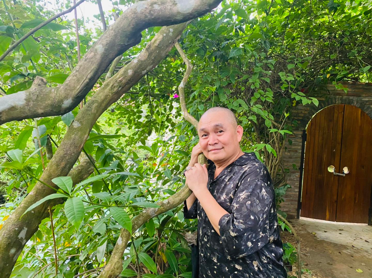 Khu vườn ngập tràn cây xanh cho không gian.