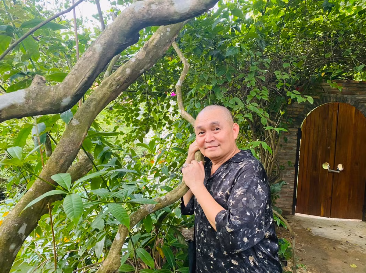 Khu vườn ngập tràn cây xanh cho không gian.