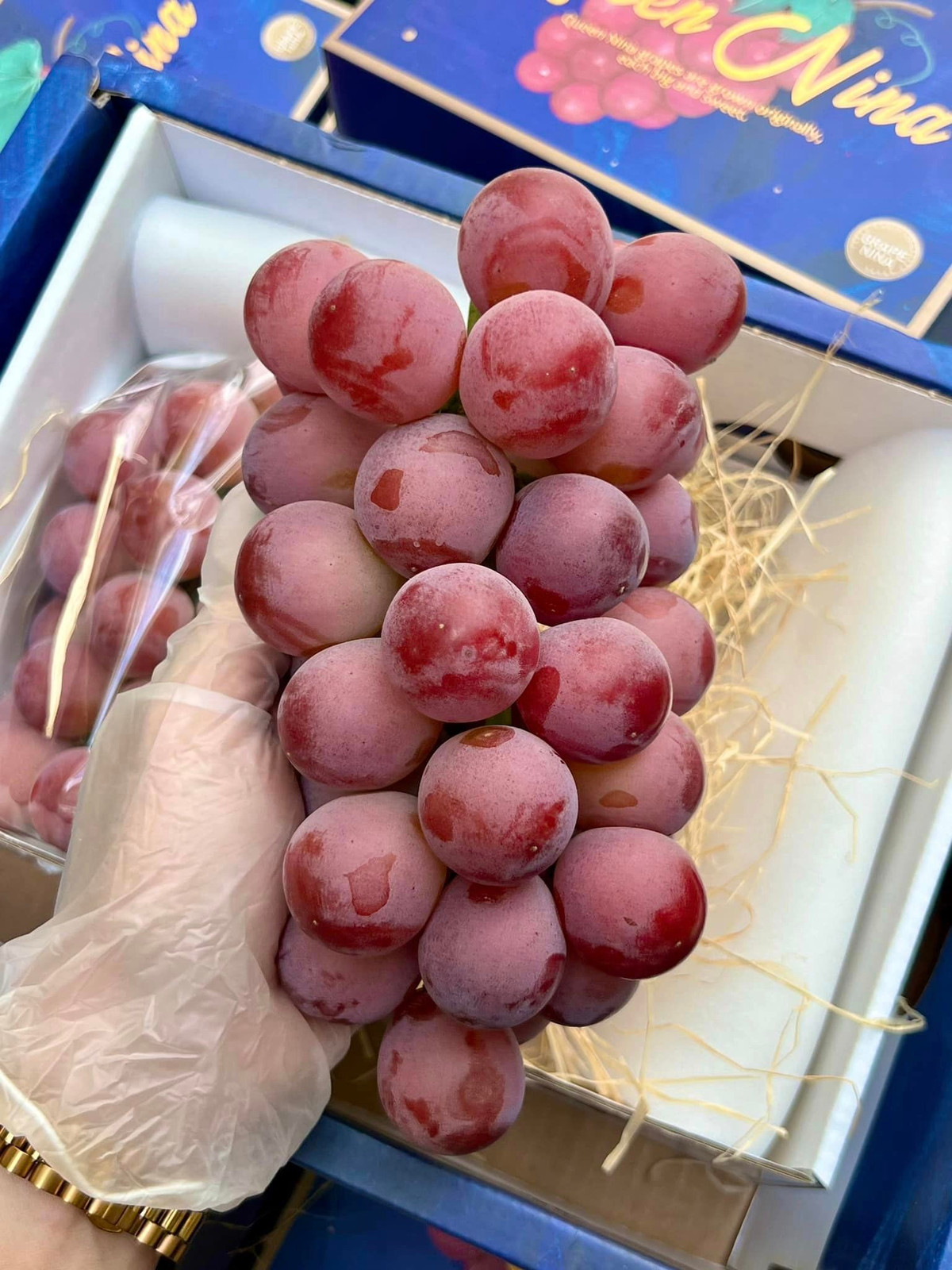 Thời gian gần đây, trên chợ mạng xuất hiện nhiều bài rao bán nho Ruby Roman với giá chỉ từ 530.000 - 570.000 đồng/kg. Ảnh: FB Trần Thị Tú