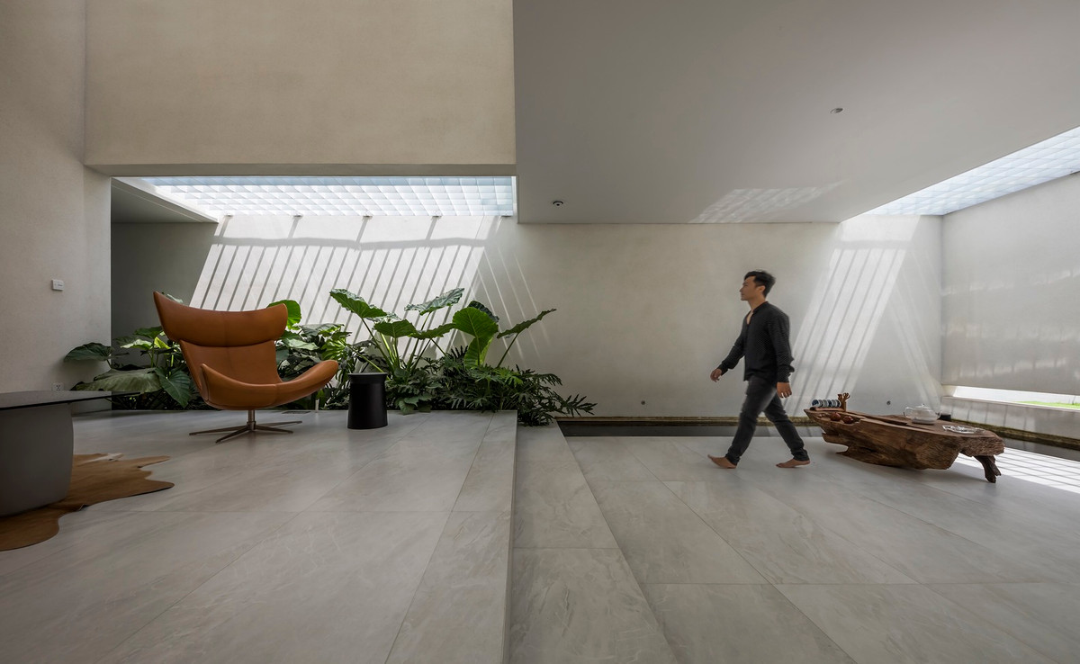 Các không gian trong nhà gần như không có tường.