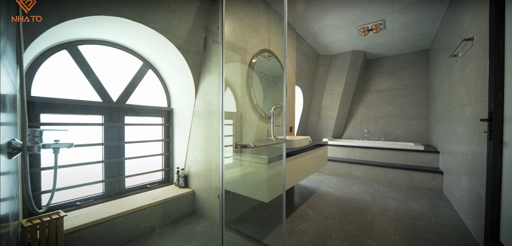 Khu vực xông hơi hiện đại trong ngôi biệt thự.