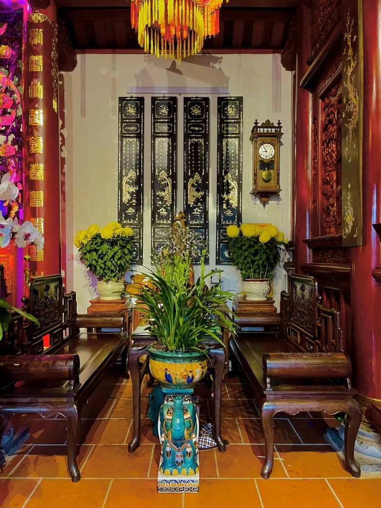 Nội thất trong nhà thiết kế đậm chất Bắc Bộ.