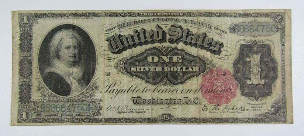 Martha Washington là người phụ nữ duy nhất từng được in trên tờ tiền của Mỹ, đó là năm 1886.