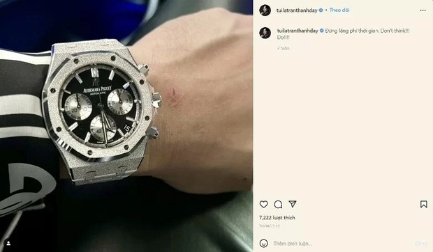 Chiếc đồng hồ Audemars Piguet Royal Oak có giá trung bình 1,1 - 1,3 tỷ đồng cũng góp mặt trong bộ sưu tập của Trấn Thành. Ảnh: FBNV