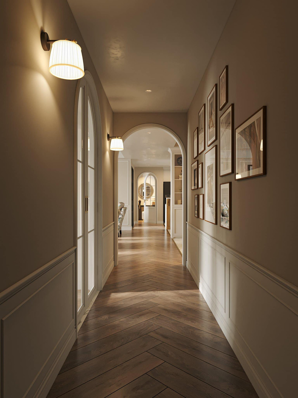 Nữ diễn viên chuẩn bị nội thất bên trong chỉn chu, hoành tráng. Ghế sofa, tranh treo tường đều được chọn phù hợp với màu sắc ngôi nhà.