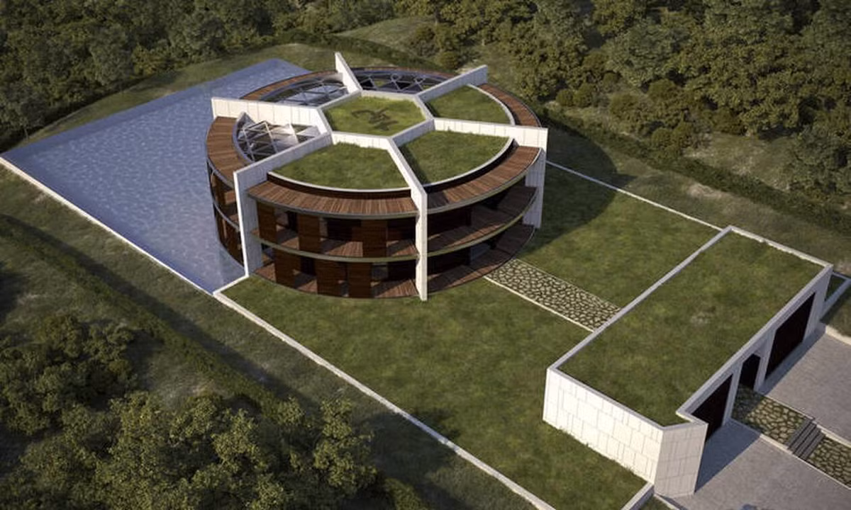 Sau khi sửa lại, siêu biệt thự của Messi được thiết kế mang hình quả bóng.