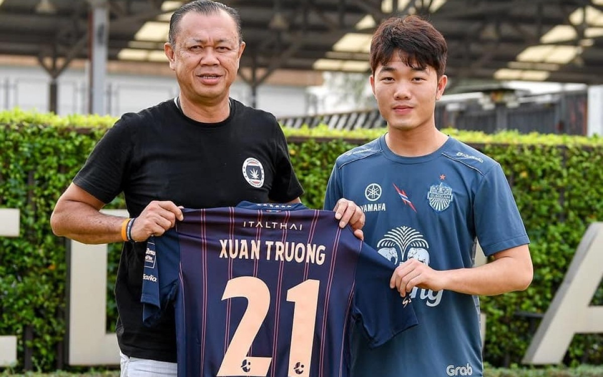Năm 2019, Xuân Trường đầu quân cho Buriram United (Thái Lan) với bản hợp đồng cho mượn từ HAGL có thời hạn 1 năm. Ảnh: Buriram