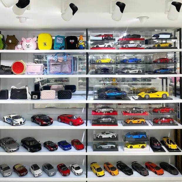 Vợ chồng Joyce Phạm còn có cả "núi" ô tô mô hình đắt đỏ. Ảnh: FBNV