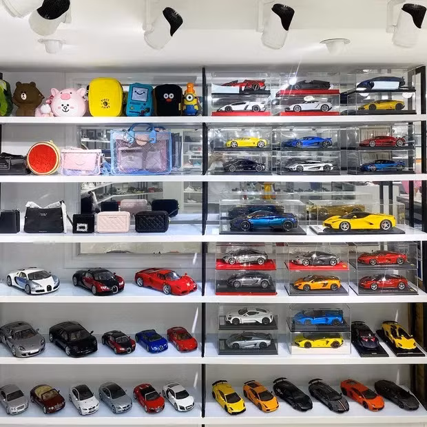 Vợ chồng Joyce Phạm còn có cả "núi" ô tô mô hình đắt đỏ. Ảnh: FBNV