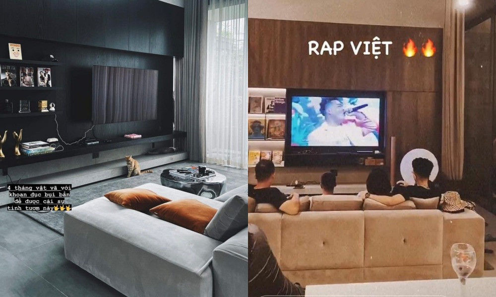 Phòng khách rộng, thoải mái cho những buổi tụ họp bạn bè. Ảnh: FBNV