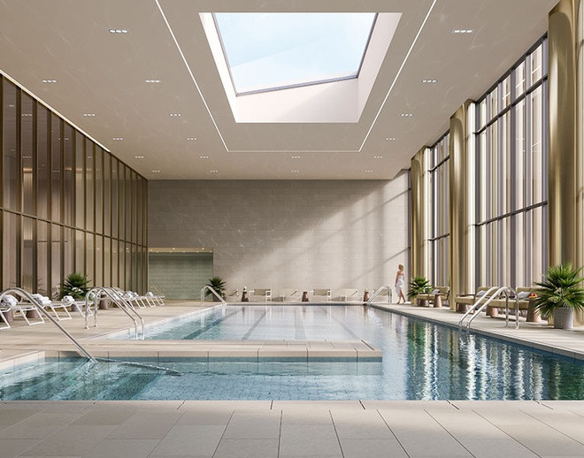 Trong nhà có bể bơi lớn. Ảnh: FBNV