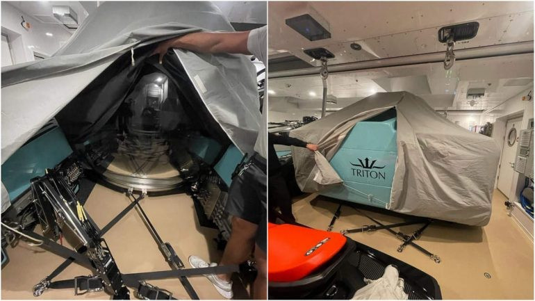 Một siêu du thuyền trị giá 500 triệu USD không thể hoàn thiện nếu không có tàu ngầm cá nhân. Nord tự hào có một trong những thứ tốt nhất trên thế giới - chiếc tàu ngầm cá nhân Triton. Ảnh: Luxurylaunches