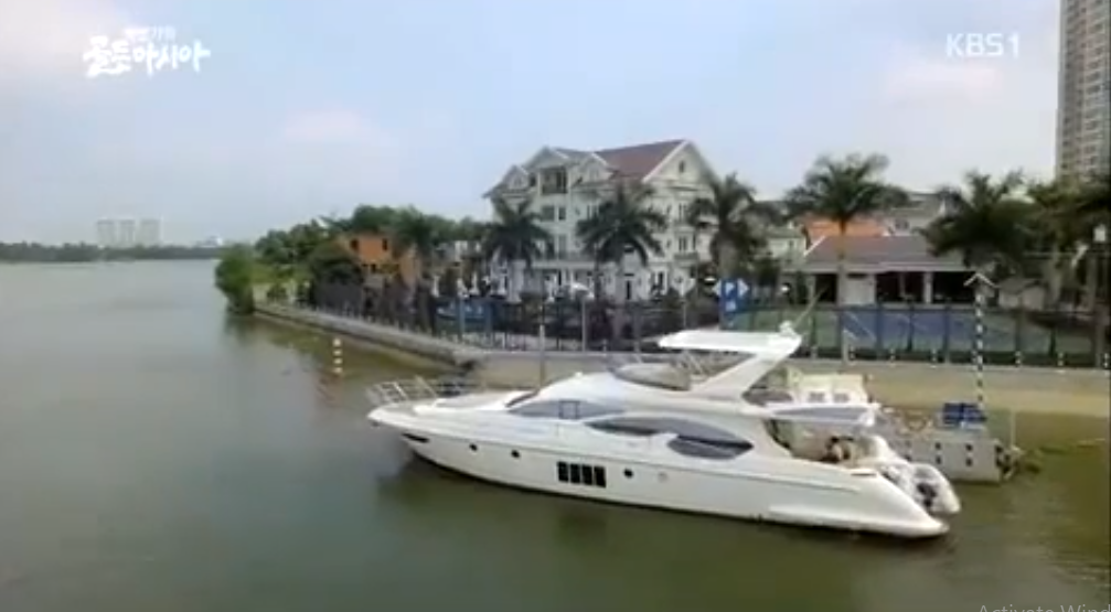 Du thuyền đắt đỏ của gia đình nhà chồng Tăng Thanh Hà. Nguồn ảnh: KBS