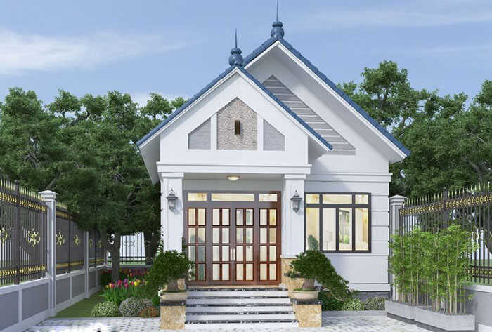 Nhà cấp 4 mái thái mang vẻ đẹp của kiến trúc hiện đại với các đường nét tối giản cùng công năng khoa học. Ảnh: Xaydungcuonggiahieu