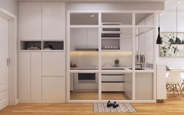 Khu bếp là nơi Đan Lê thỏa mãn niềm vui nấu nướng, chăm sóc gia đình.