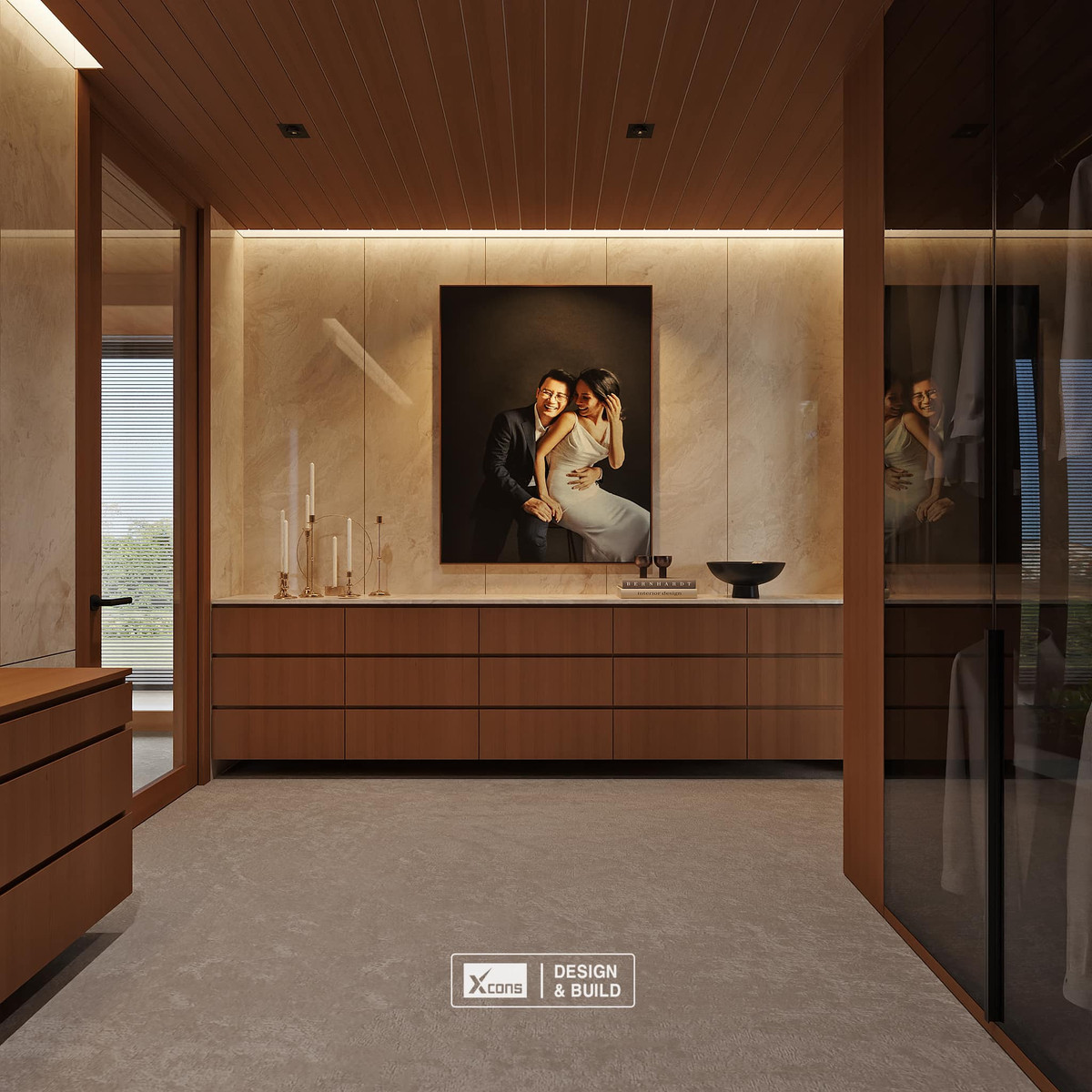 Bà xã Hoàng Bách có năng khiếu và rất hạnh phúc khi trang trí nhà cửa.