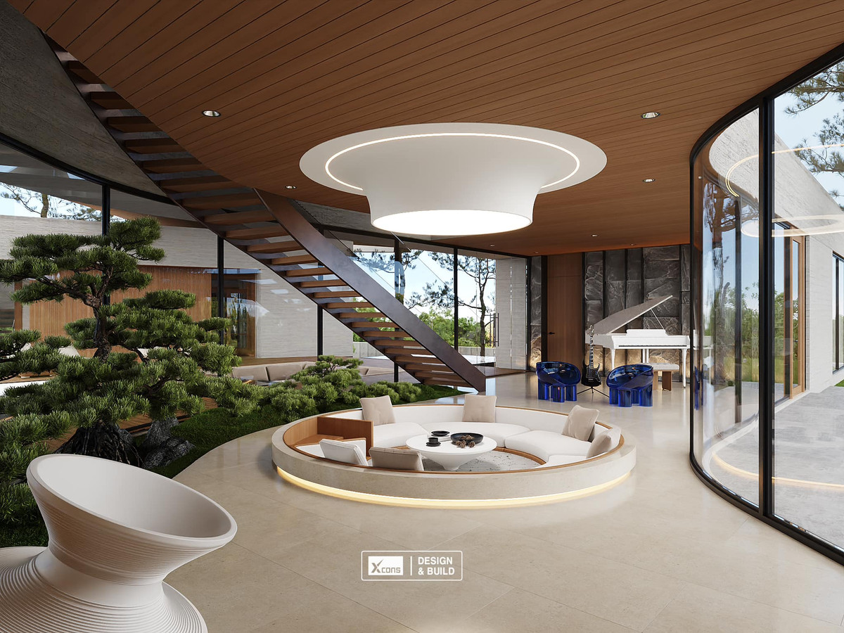 Nam nhạc sĩ cho biết nhà mới có sân vườn, hồ bơi và có chiếc studio hoành tráng hơn để anh và ekip thỏa sức vẫy vùng.