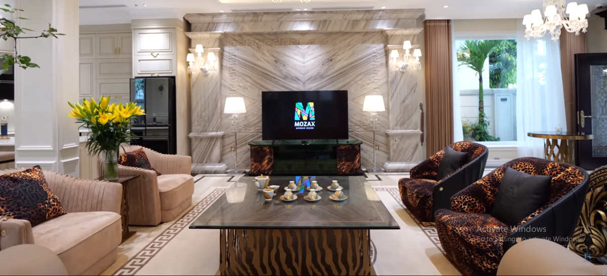 Bên trong nhà rất thông thoáng, không có vách ngăn.