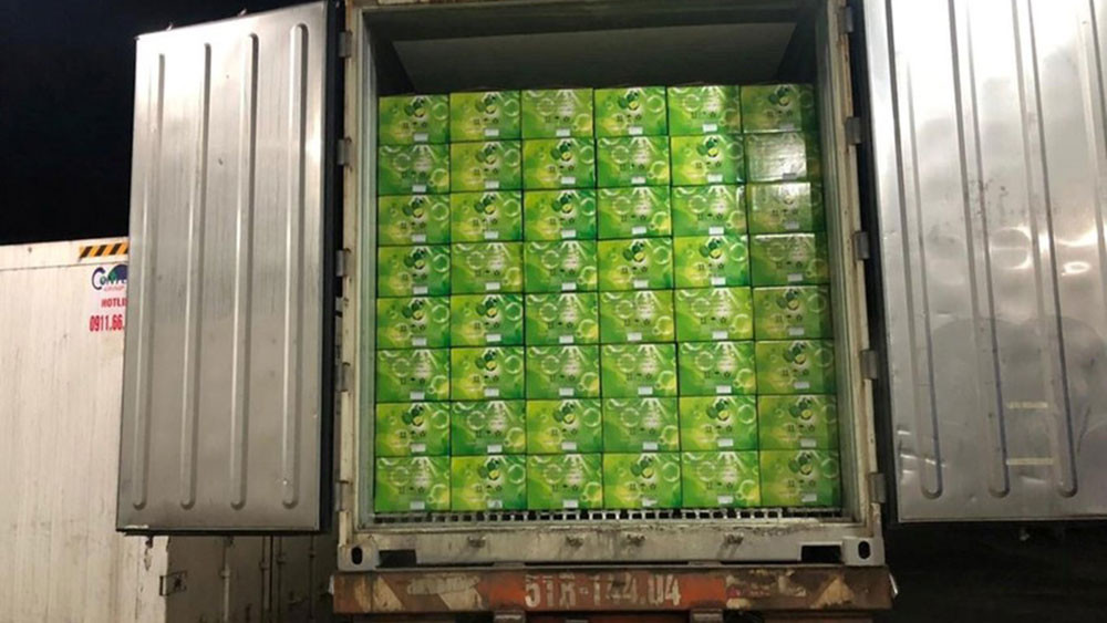 Sầu riêng xuất khẩu sang Mỹ được cấp đông -18 độ C. Ảnh: Plo