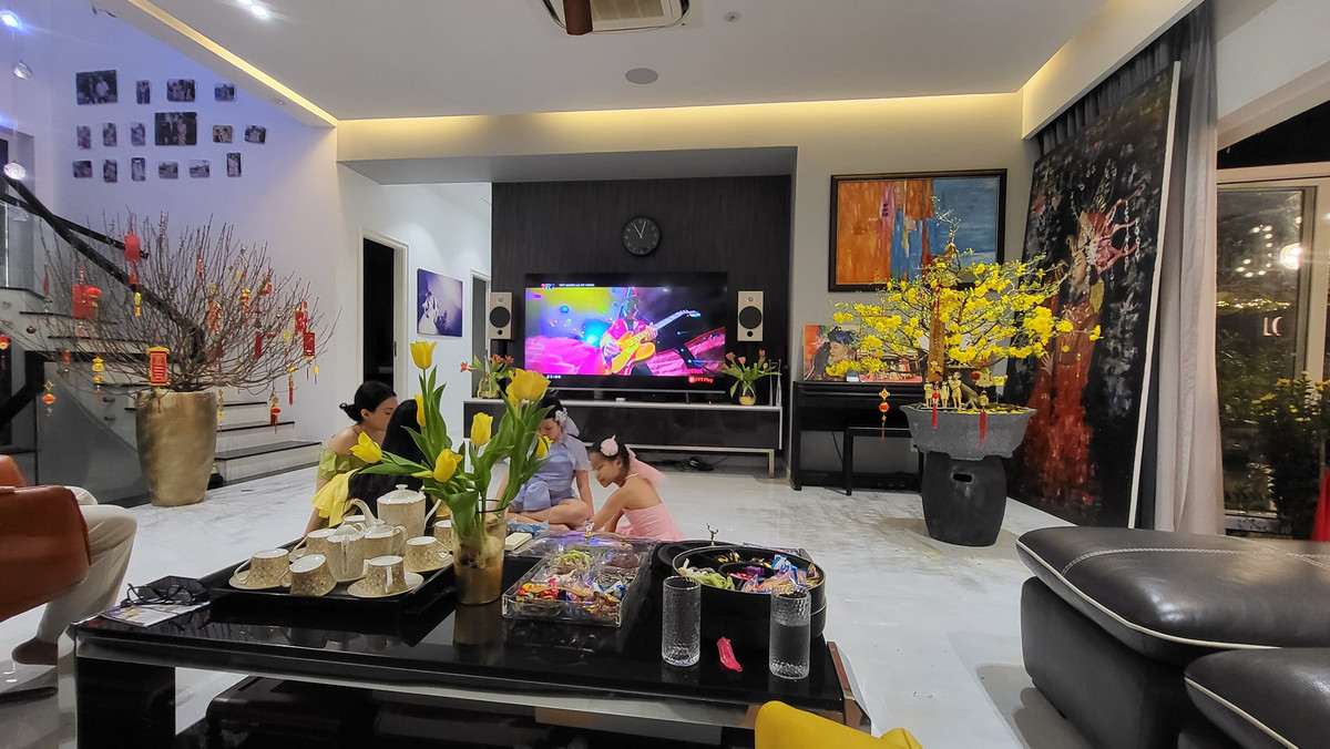 Phòng khách rộng rãi, được thiết kế theo phong cách hiện đại. Ảnh: FBNV