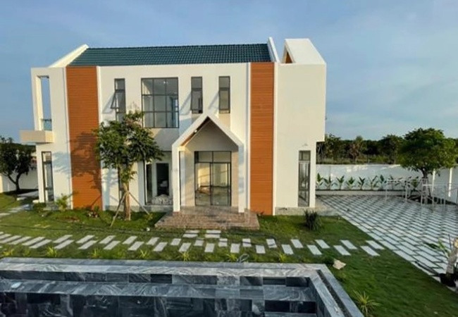 Hồi tháng 8/2022, Lê Giang hào hứng khoe căn biệt thự sang trọng ở Vũng Tàu. Ảnh: FBNV