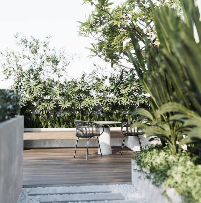 Góc bàn rất chill, thanh bình vào những buổi sáng. Nguồn ảnh: FBNV