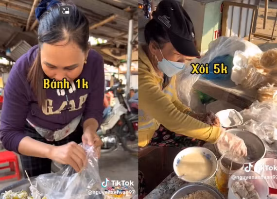Khi được hỏi với mức giá như vậy thì có thể lãi bao nhiêu, người bán bánh canh tiết lộ, ngày cô bán hết 5kg gạo với số tiền lời chỉ 50.000 đồng. Ảnh chụp màn hình