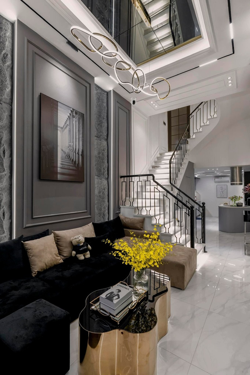 Vợ chồng Lưu Đê Ly sở hữu căn nhà nhỏ xinh với diện tích khoảng 50m2, thiết kế hiện đại và sang trọng.