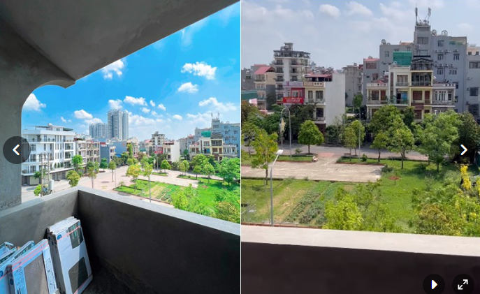 Căn nhà có view xinh xinh nhìn ra công viên nhỏ, bình yên đến lạ.