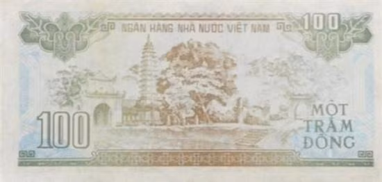 Rất ít người để ý và biết đến hình ngôi chùa được in trên tờ tiền 100 đồng. Ảnh: Internet