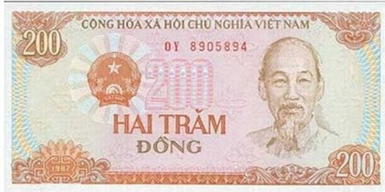 Do giá trị nhỏ nên tờ 200 đồng tại Việt Nam không được nhiều đơn vị sử dụng. Ảnh: 2sao
