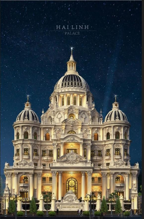 Dù khởi công từ năm 2019 song đến nay tòa lâu đài mới bước vào giai đoạn trang trí hoàn thiện mặt ngoài. Ảnh: Vietnamfinance