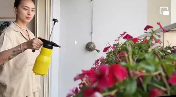 Ở khu vực ban công, Ngô Thanh Vân trồng rất nhiều hoa.