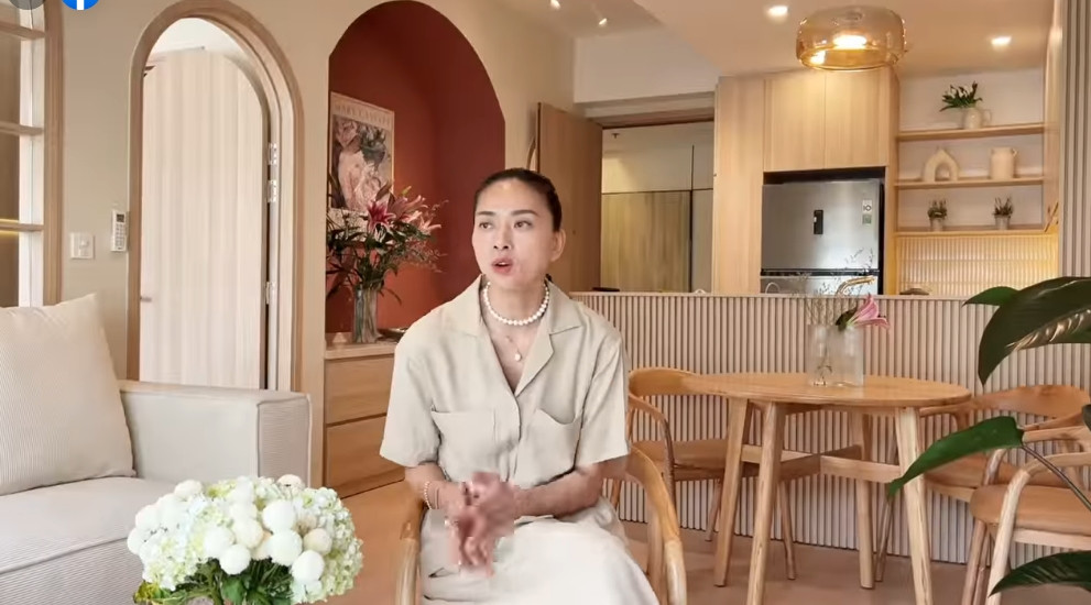 Ngô Thanh Vân cho biết, căn hộ rộng 59m2 do vợ chồng cô tự tay thiết kế.