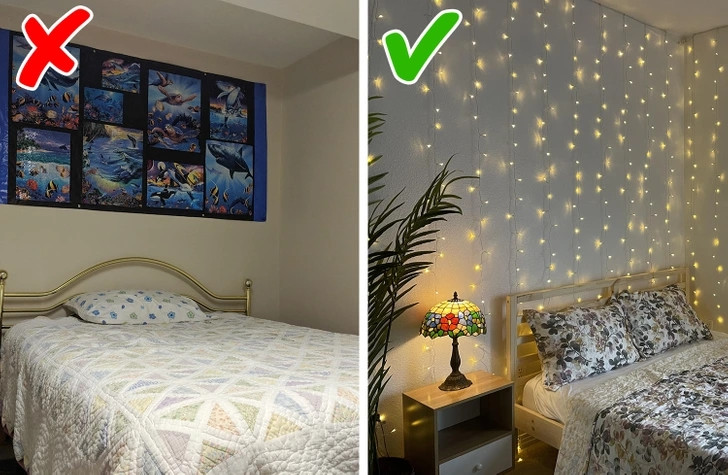 Trang trí thêm một số đèn bàn nhỏ, nến hoặc đèn dây sẽ tạo ra một bầu không khí ấm cúng hơn.