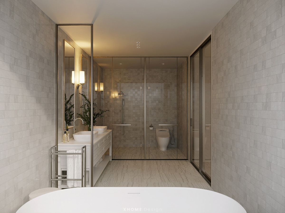 Phòng tắm cực kỳ rộng rãi.