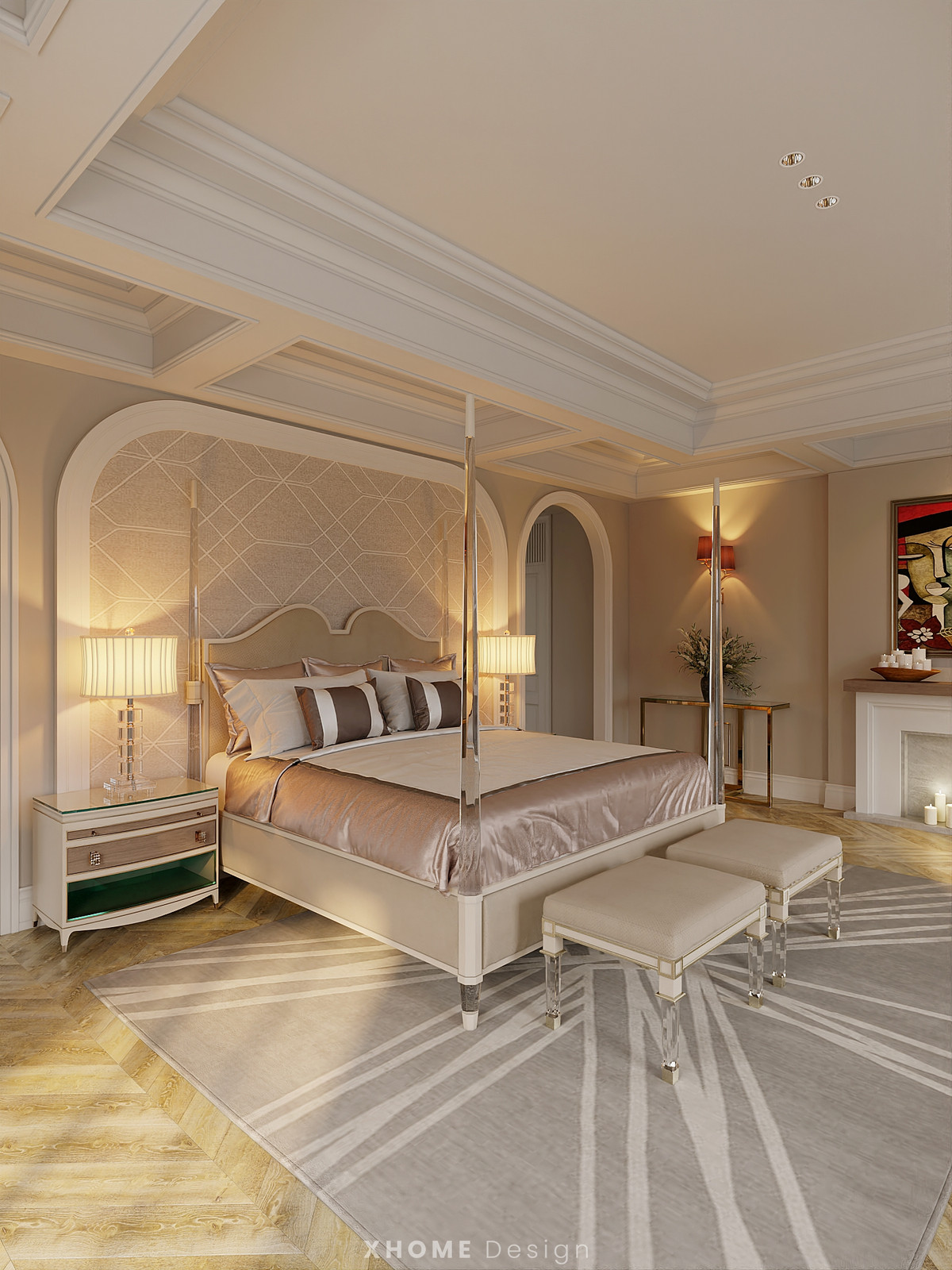 Phòng ngủ chẳng kém khách sạn cao cấp.