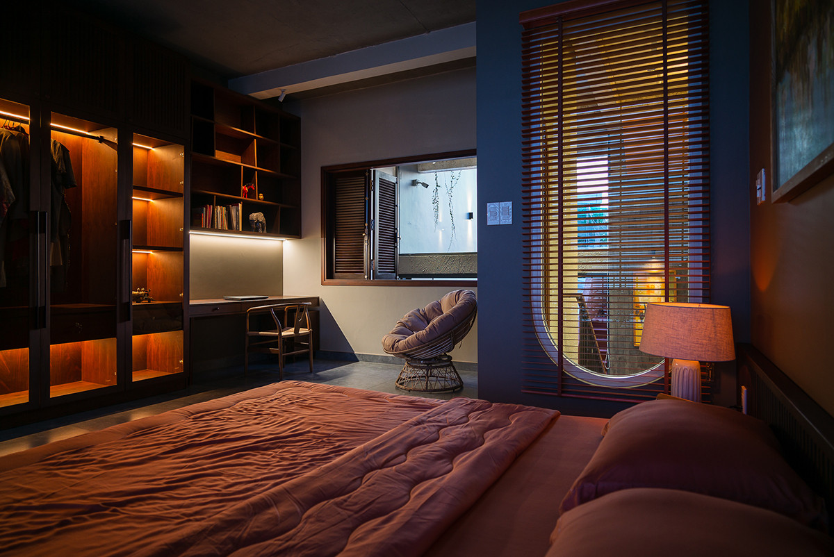 Một phòng ngủ riêng tư nhưng vẫn thoáng đãng.