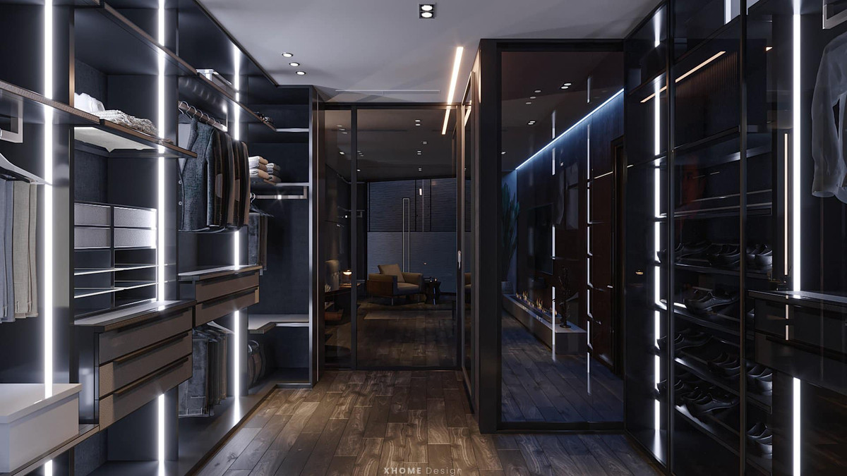 Không gian tủ đồ rộng rãi.