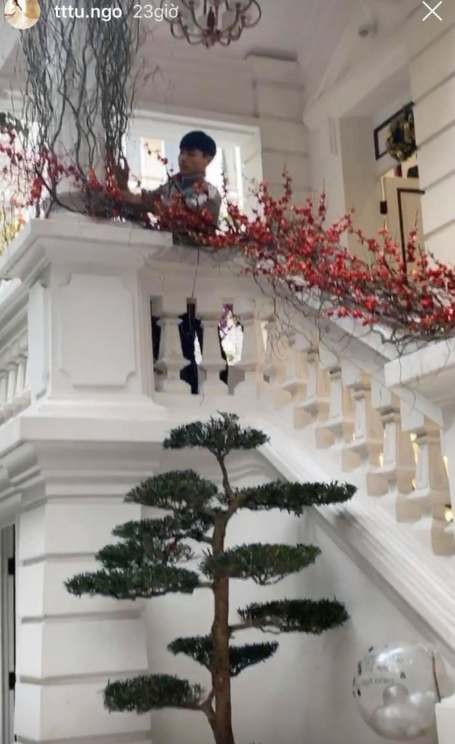 Á hậu Thanh Tú cũng trang trí đủ các loại hoa trong dịp Tết. Ảnh: Instagram
