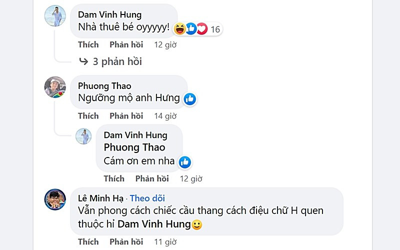 Thế nhưng, bên dưới bài đăng, Đàm Vĩnh Hưng đã bình luận: "Nhà thuê bé ơi!".